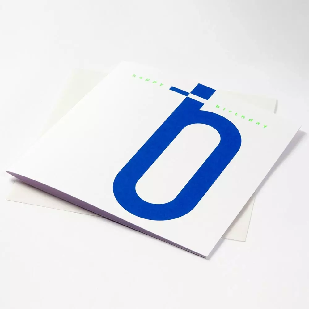 Grußkarte Geburtstag Letter Happy Birthday Blau/Grün