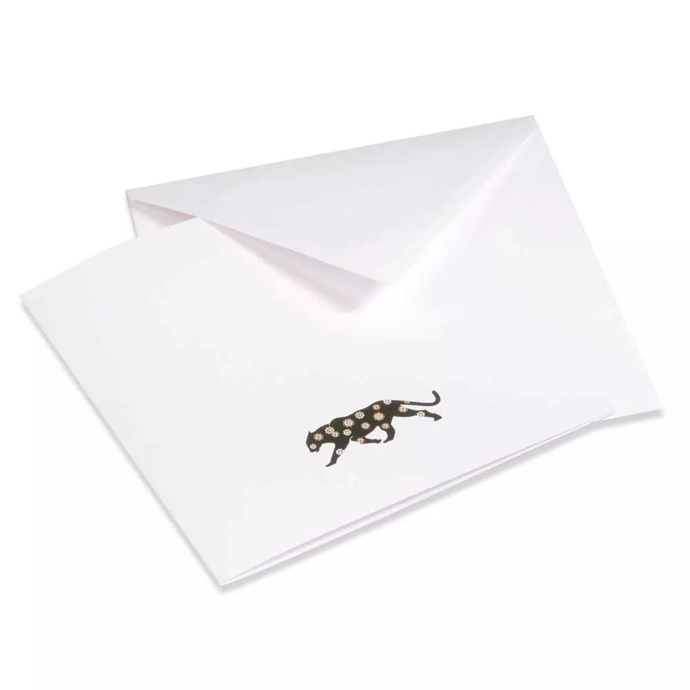 Grußkarte Primelpanther