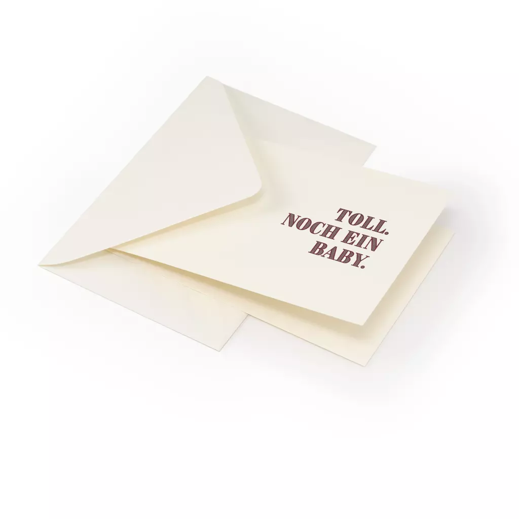 Grußkarte "Toll. Noch ein Baby."