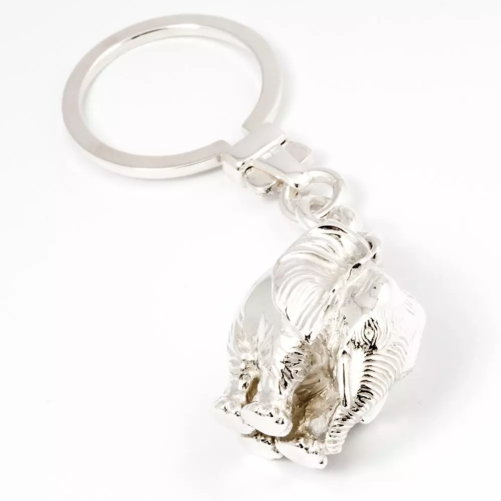 Schlüsselkette Elefant 925 Silber