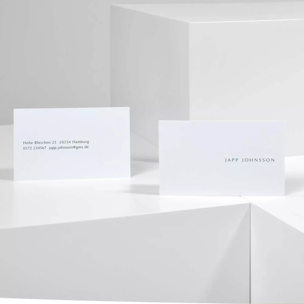 100 individuelle Visitenkarten, Japp Johnson