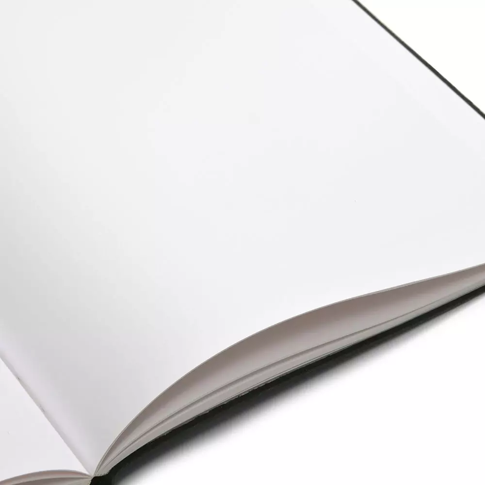 Softcover Notizbuch A4, Leder, Kariert, Schwarz