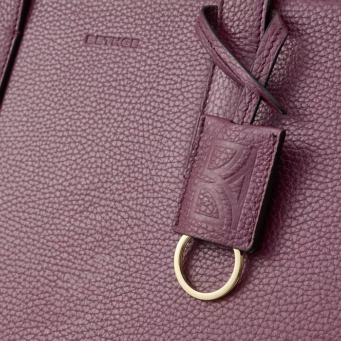 Business Shopper aus Leder, Aubergine - 3 Business Shopper aus Leder, Aubergine - 3