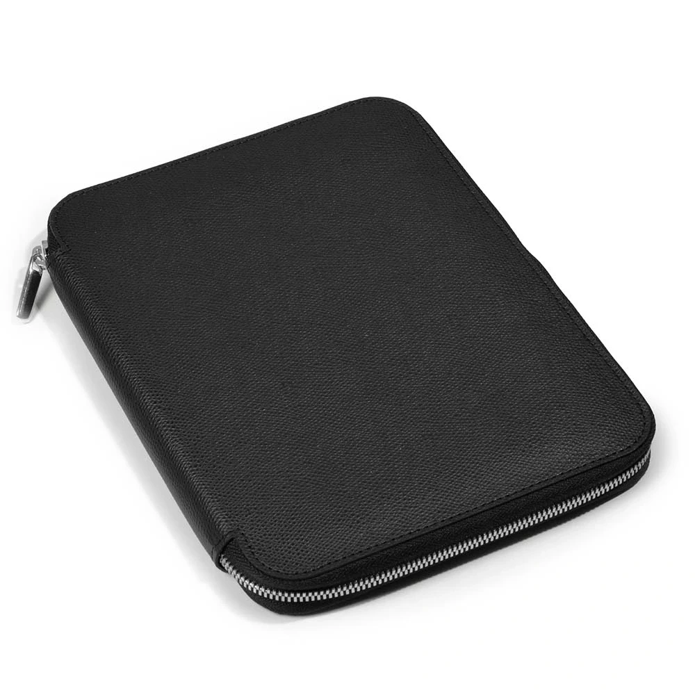 schreibmappe_mit_reissverschluss_leder_25 Writing folder with zip A4, leather, black