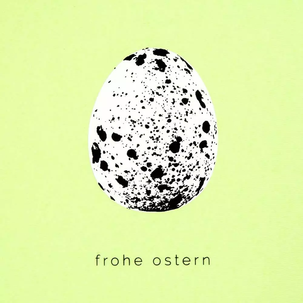 Grußkarte Wachtelei Maigrün