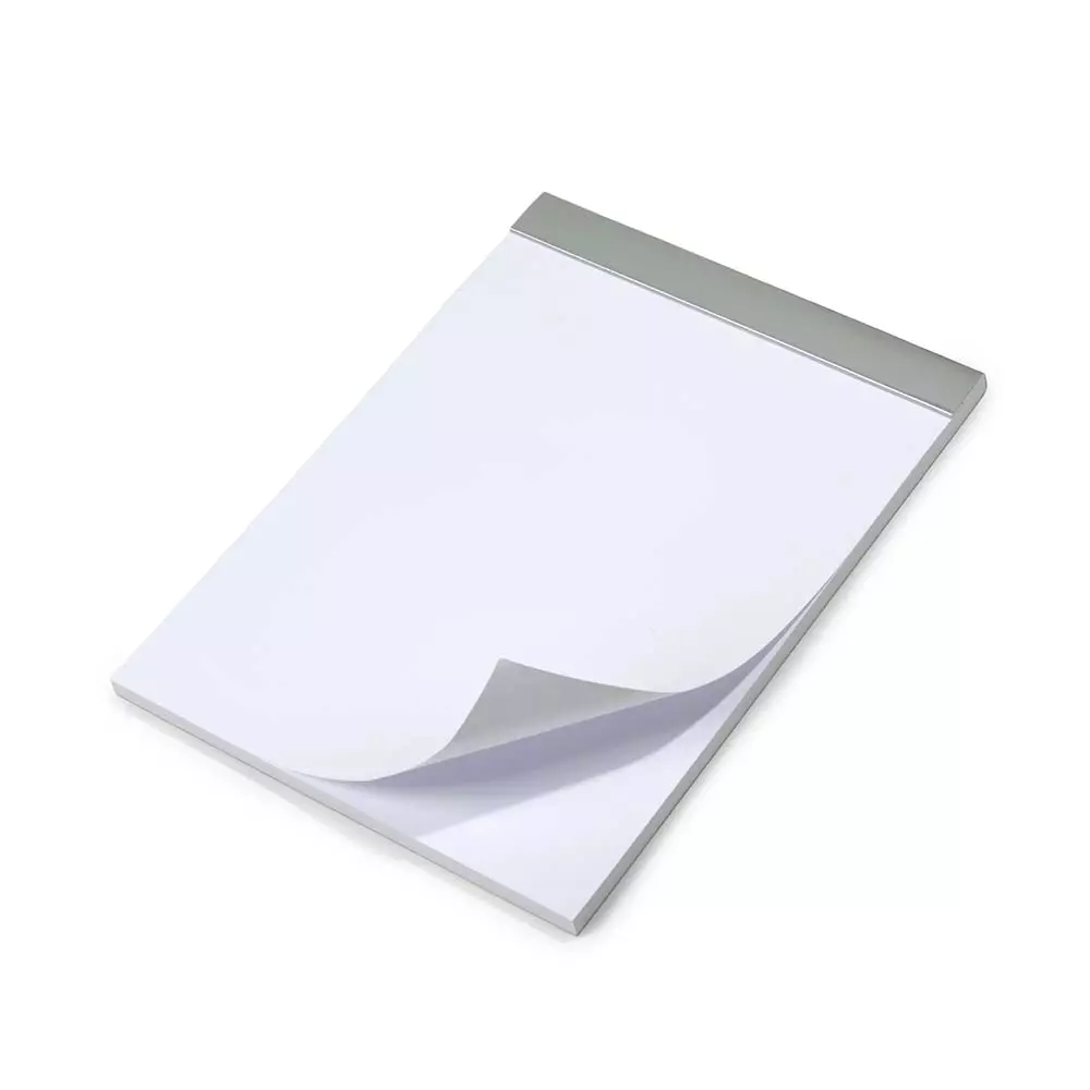 Blanko Notizblock, 70 Blatt, Weiß, A5