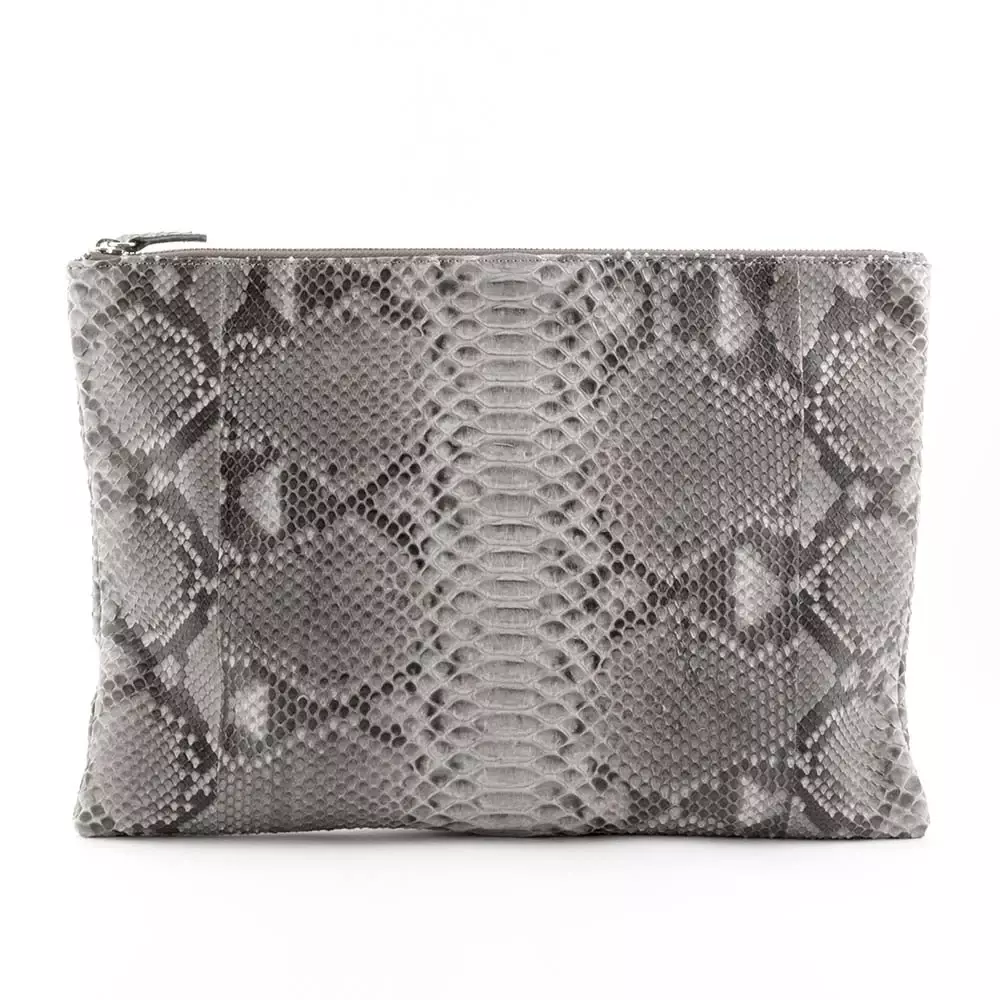 grosse_leder_pouch_mit_zip_aus_pythonleder_4.webp Leder Pouch Groß mit Reißverschluss Pythonoptik Schwarz-Weiß