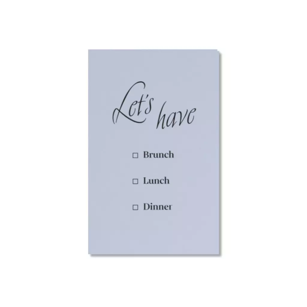 Grußkarten-Set Brunch, Lunch or Dinner Mini mit 5 Karten