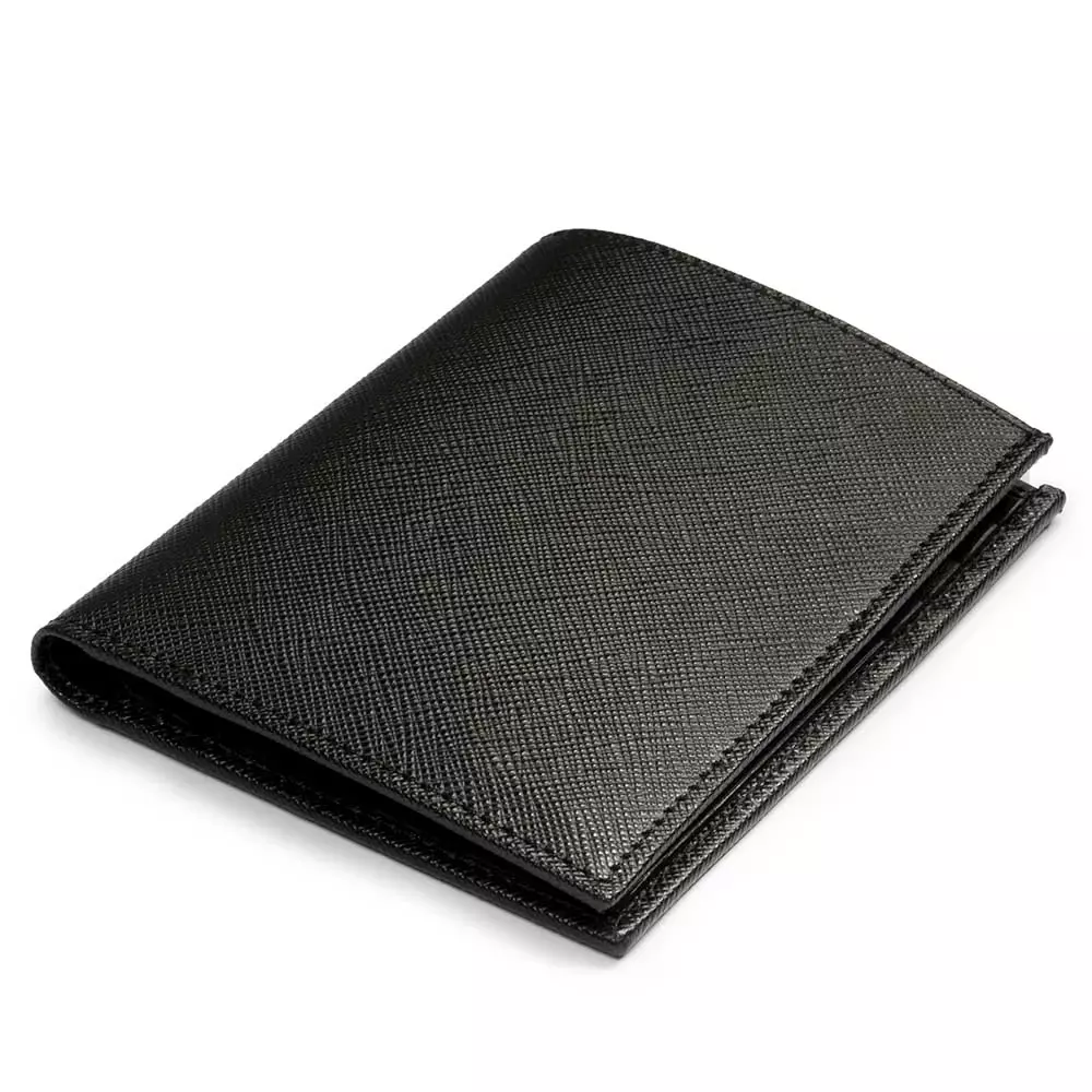 Brieftasche, 8 cc, Leder Saffian, Olivgrün