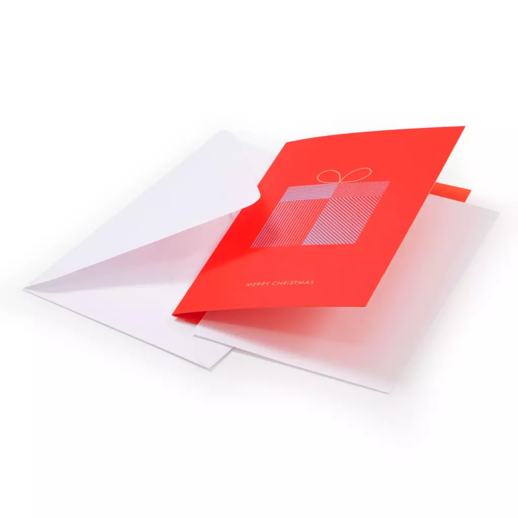 Grußkarte LineArt "Geschenk"