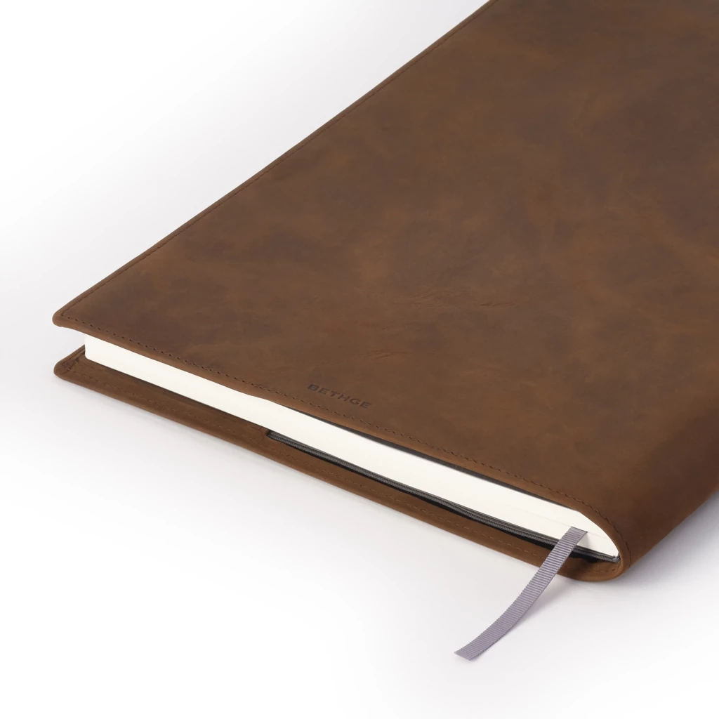 leder_buchhuelle_a4_tabak_3 Leder Buchhülle A4 Tabak