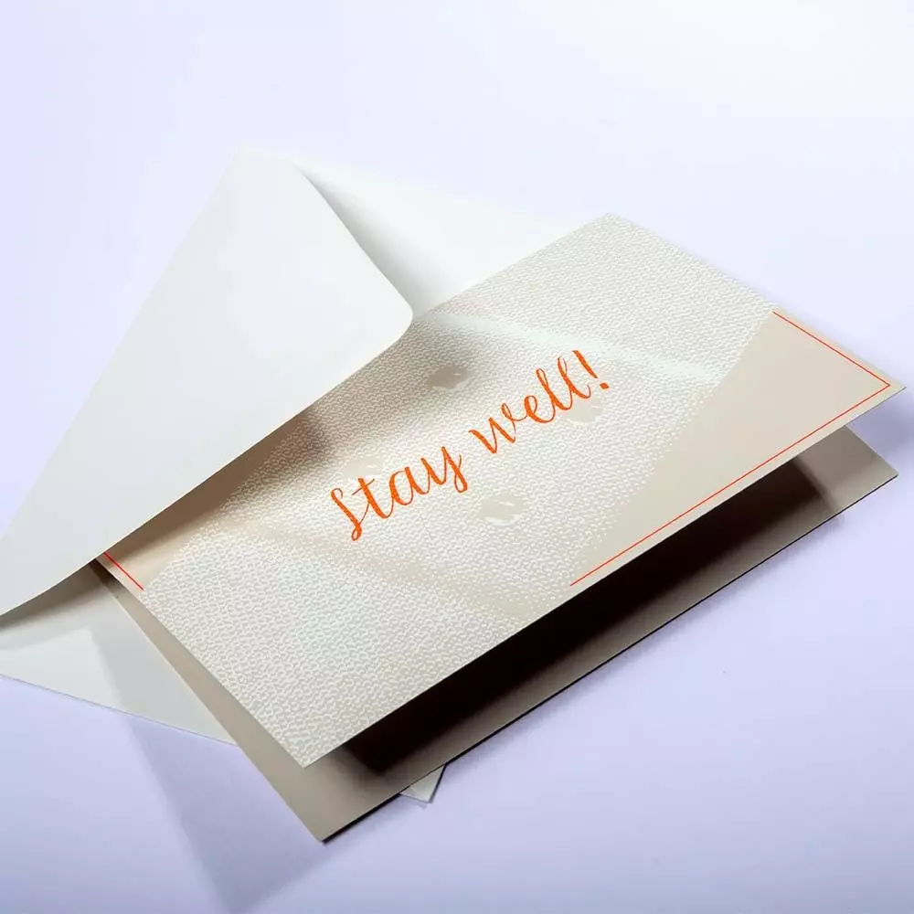 Grußkarte Stay well! Pure sand