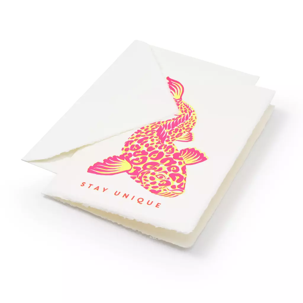 Grußkarte Stay Unique Bütten