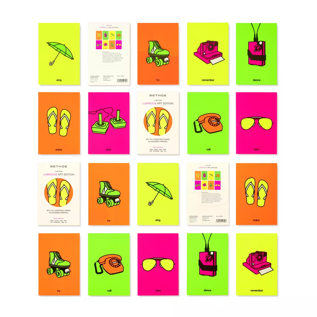 Grußkarten-Set Luminous Art Edition mit 8 Grußkarten