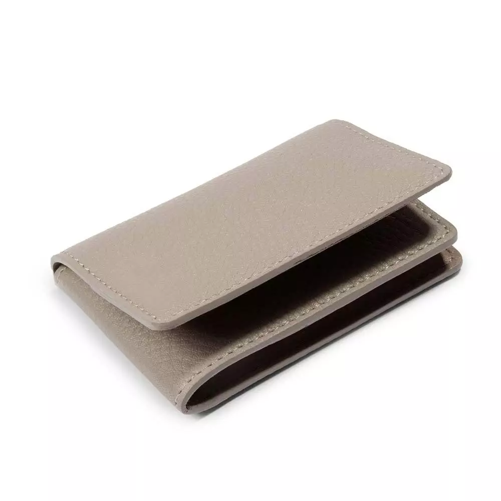 Kreditkartenetui Leder Adri 3-fach 9,5x7,0 cm taupe