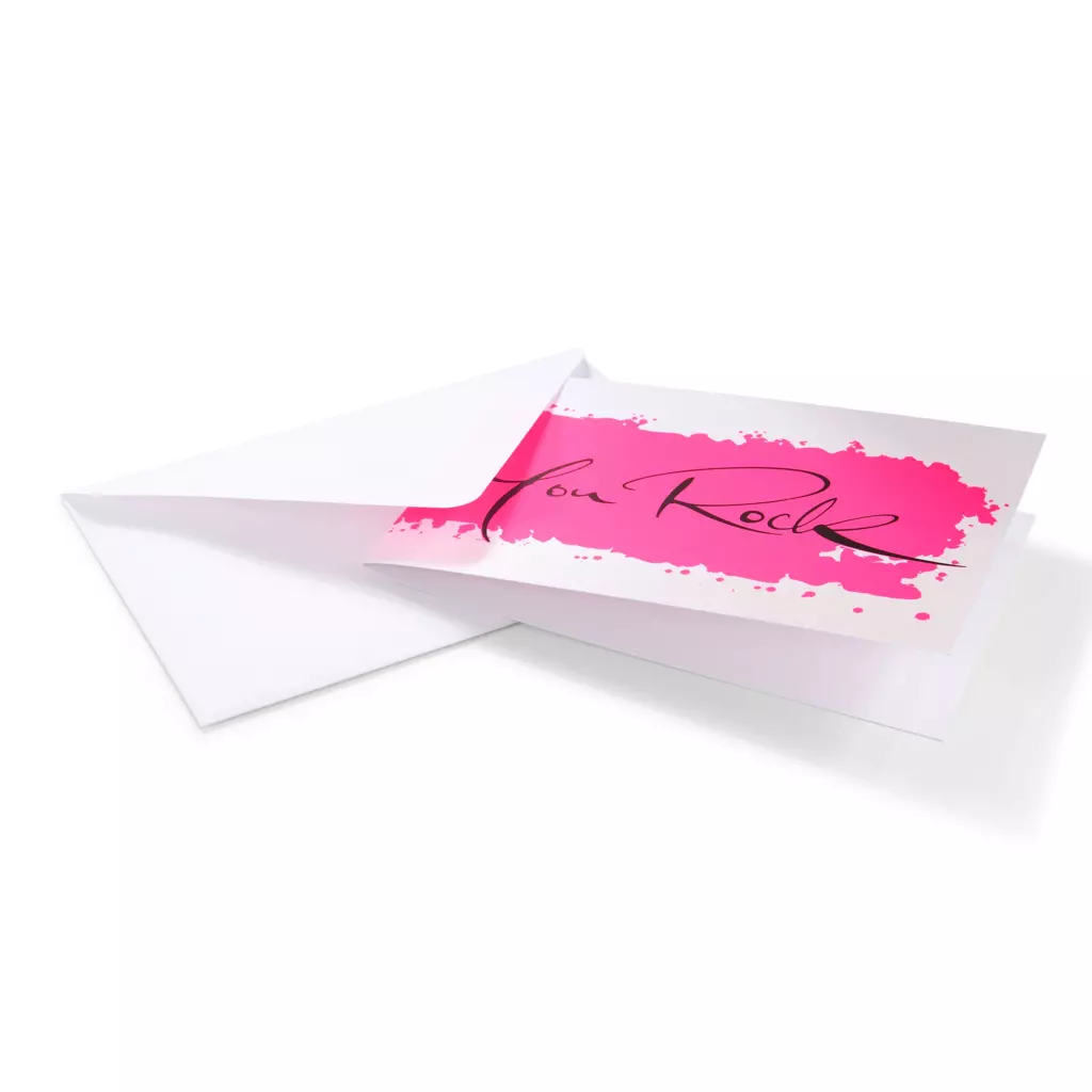 Grußkarte "You rock" Kalligraphie