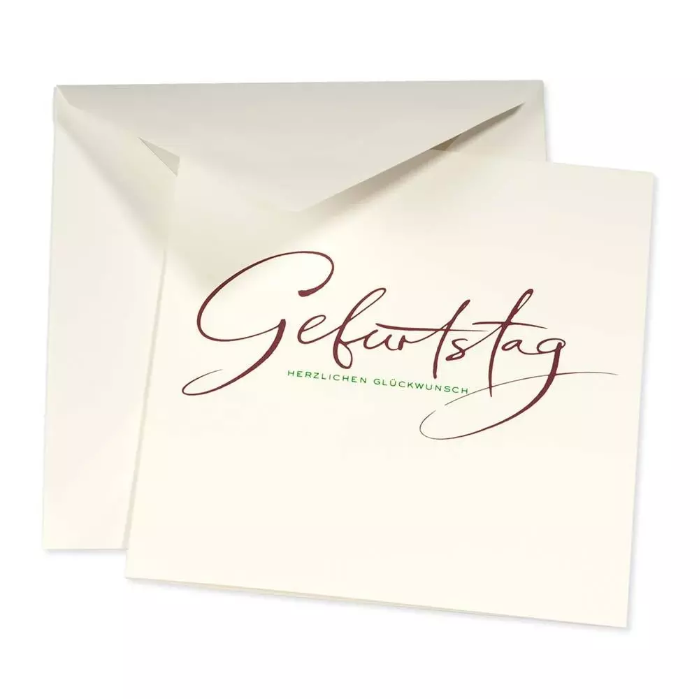 Grußkarte Geburtstag Herzlichen Glückwunsch Kalligrafie