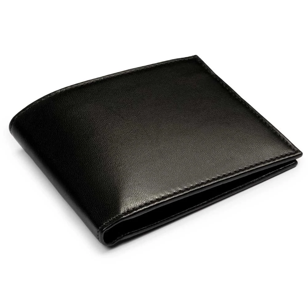 Leder Portemonnaie mit Münzfach Schwarz