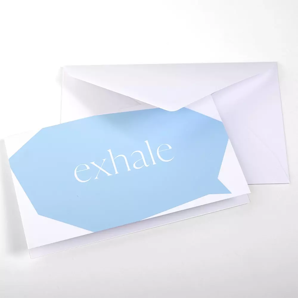 Grußkarte exhale Klappkarte