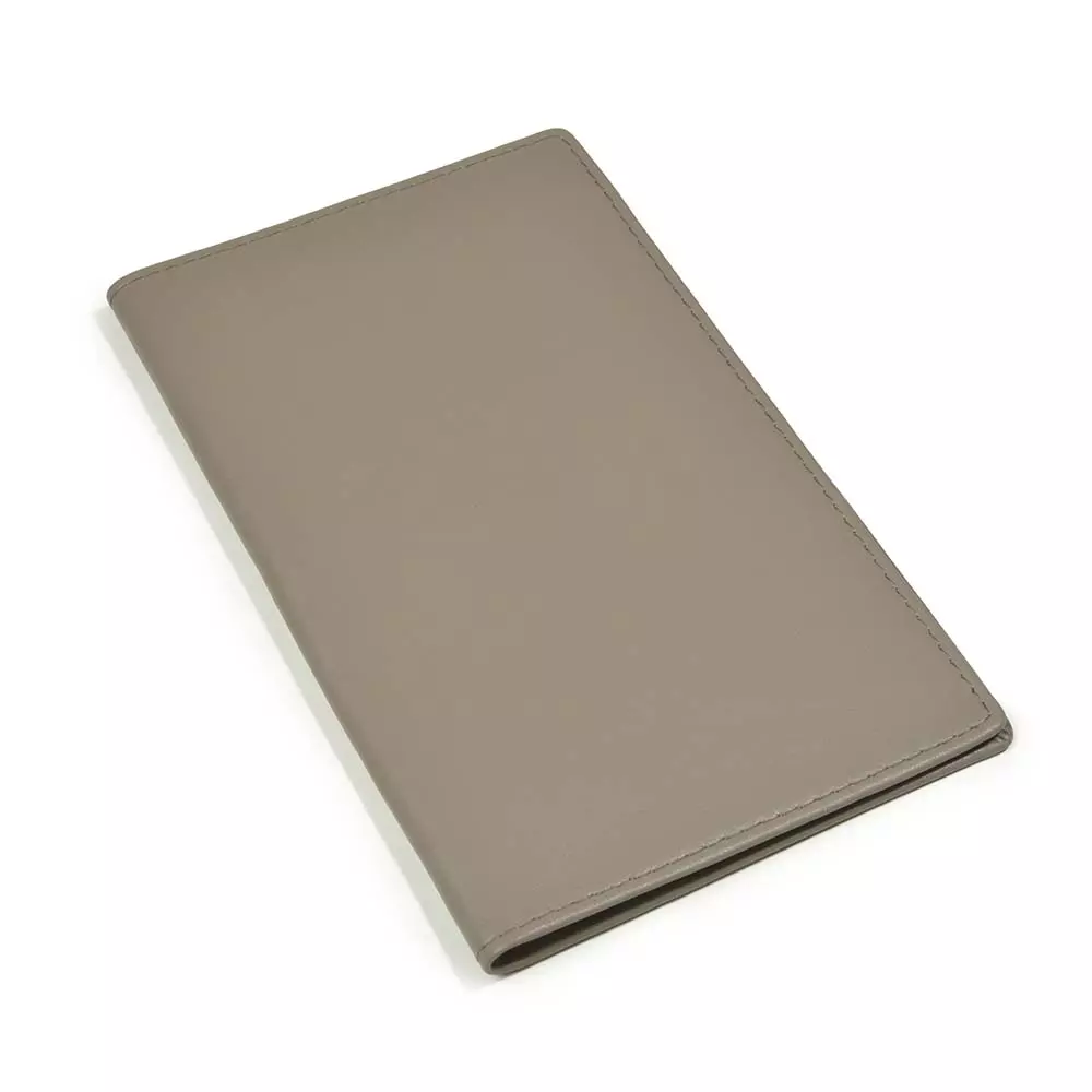 Faltkalenderetui, Leder, Taupe
