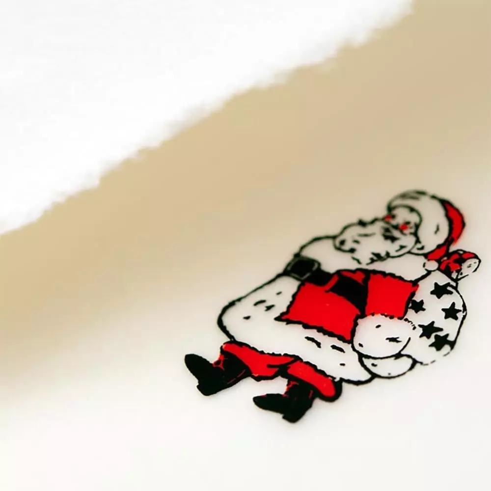 Weihnachtskarte Little Santa Bütten