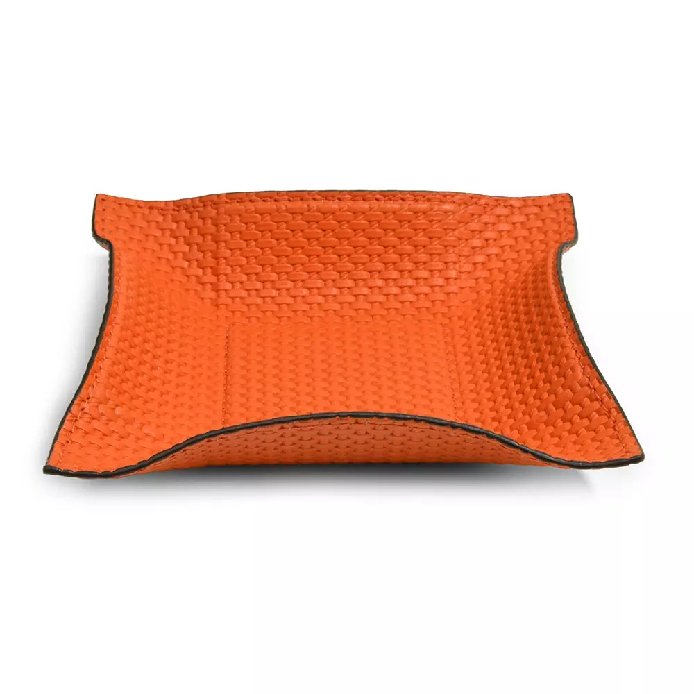 taschenleerer_quadratisch_leder_flechtoptik_15x15_cm_8.webp Leder Taschenleerer Quadratisch Dunkelgrau