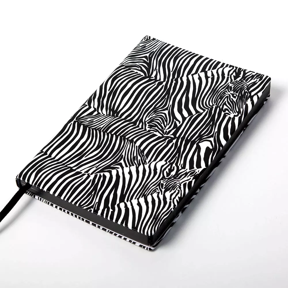 Notebook, wildlife edition, leather, sea urchin/dark blue