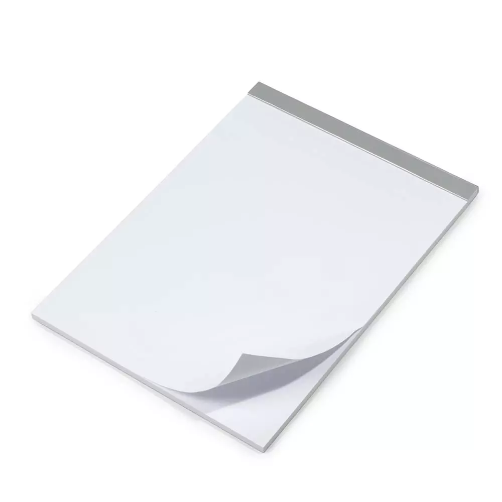 Blanko Notizblock, 70 Blatt, Weiß, A4