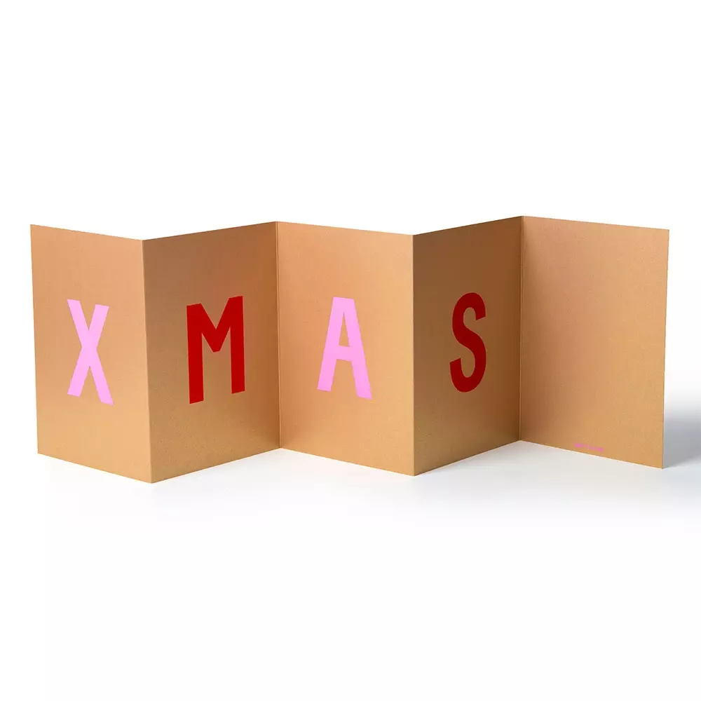 Weihnachtskarte MERRY XMAS Leporello