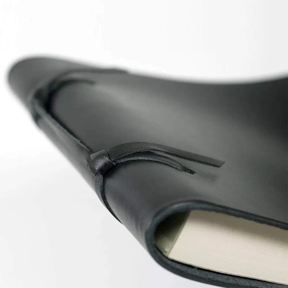 Großer Skizzenblock Blocco, Leder, Orange