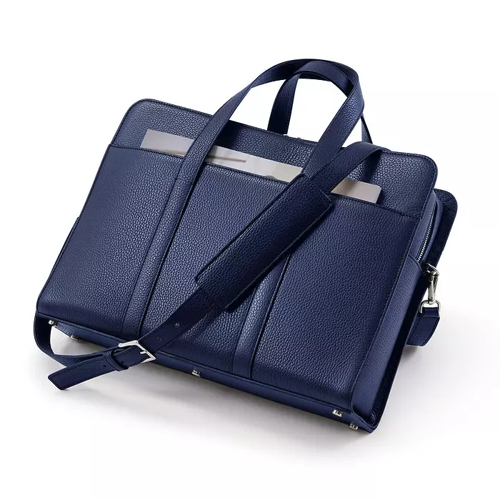 Aktentasche Edge Adri, Leder, Dunkelblau