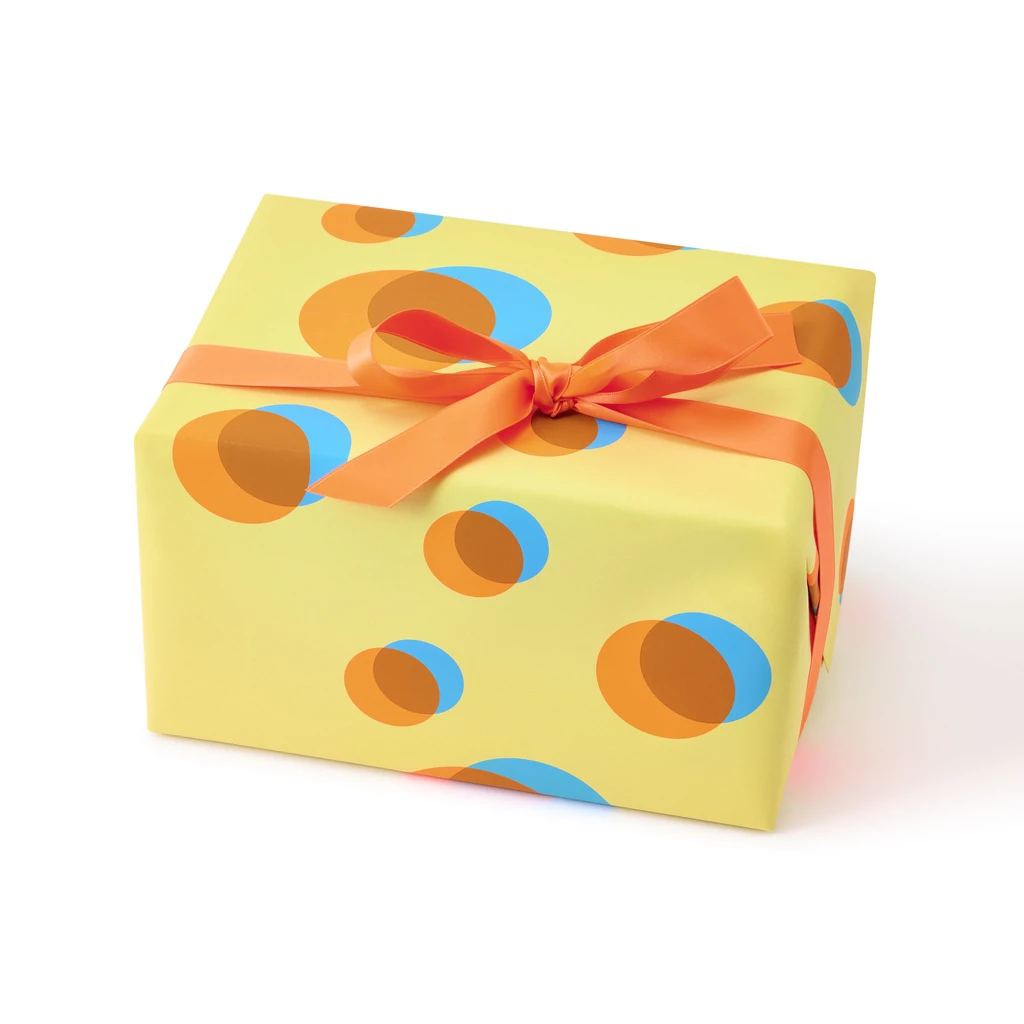 Wrapping paper Eclipse orange/blue/beige 50 x 70 cm, 3 sheets