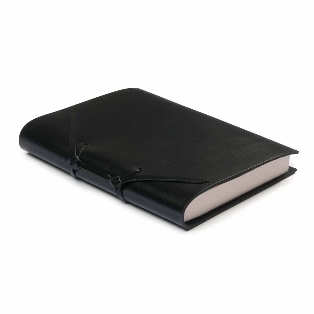 Kleines Skizzenbuch Quadernone, Leder, Dunkelgrau