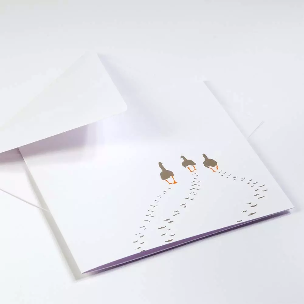 Greeting card geese