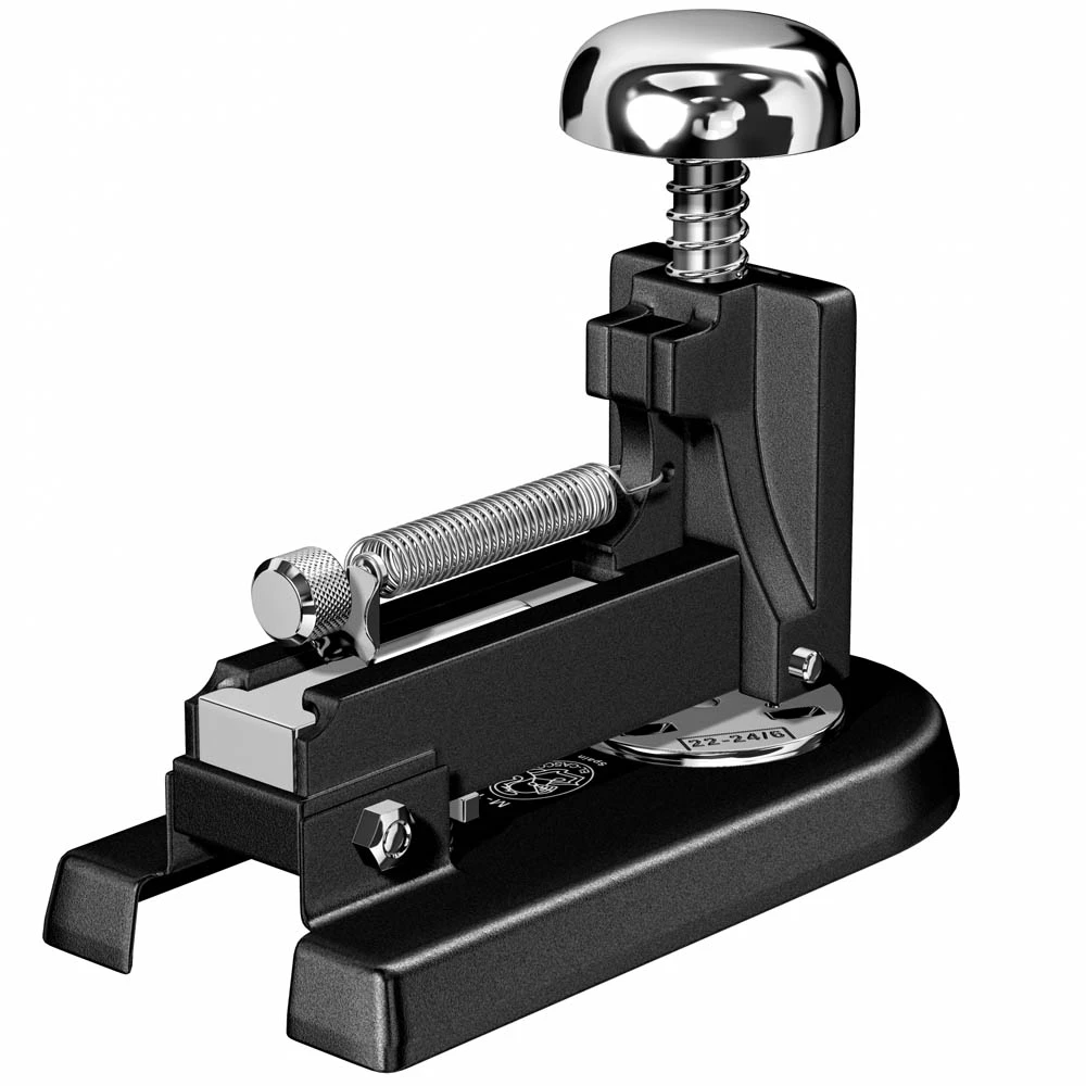 El Casco desktop stapler M1 black/chrome with felt insert