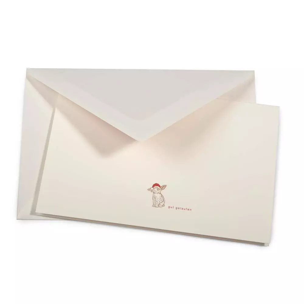 Weihnachtskarte Santa Rabbit gut gelaufen