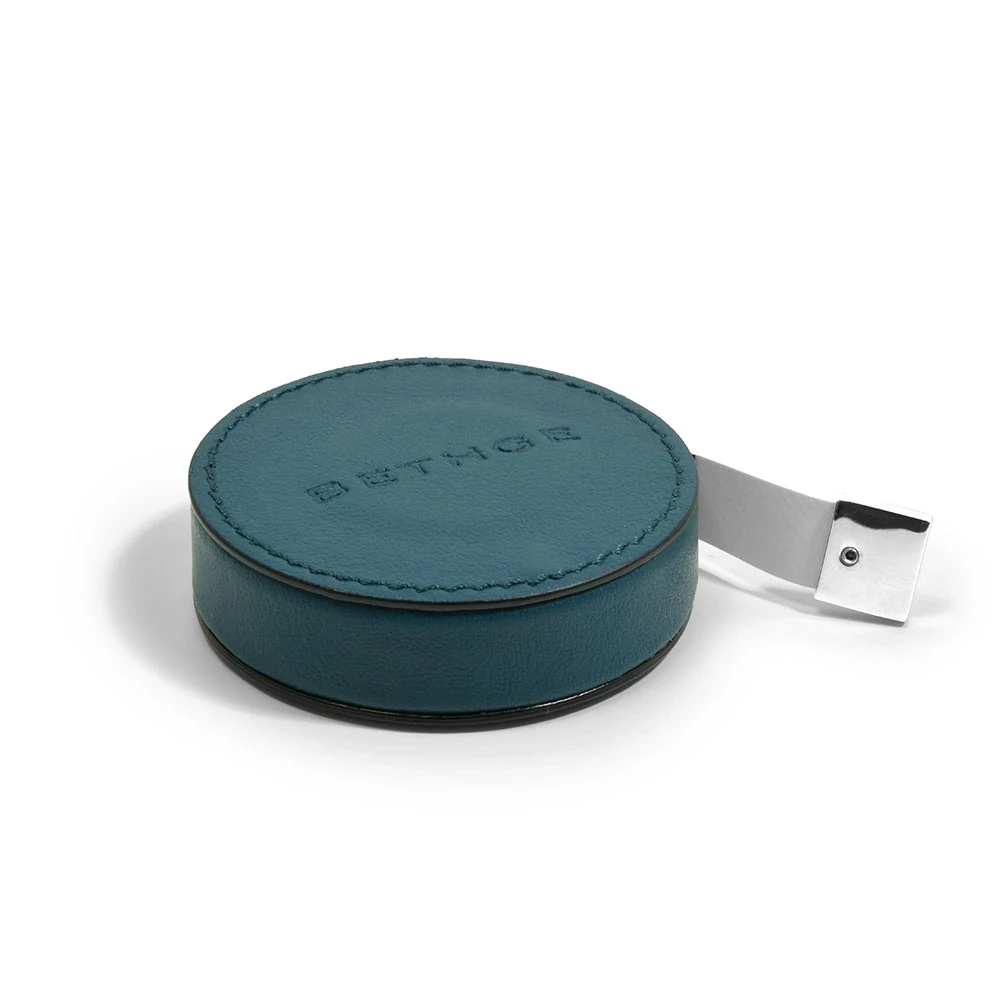 massband_nappaleder_laenge_150_cm_petrol_3 Maßband, Nappaleder, Länge 150 cm, Petrol