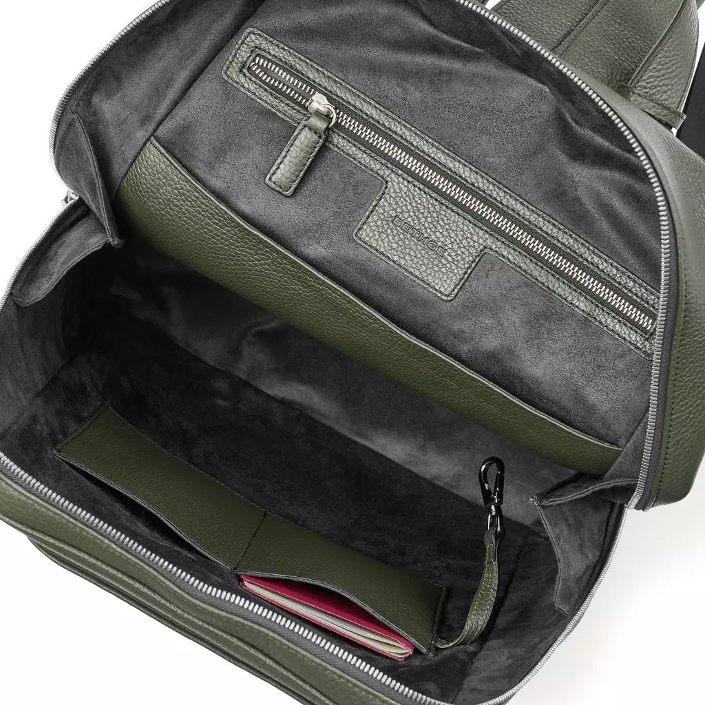 Leder Rucksack Adri in Loden