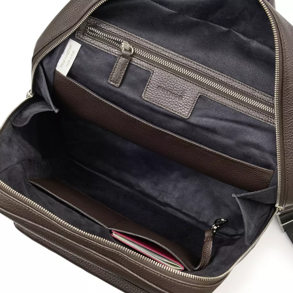 Leder Rucksack Adri in Dunkelbraun