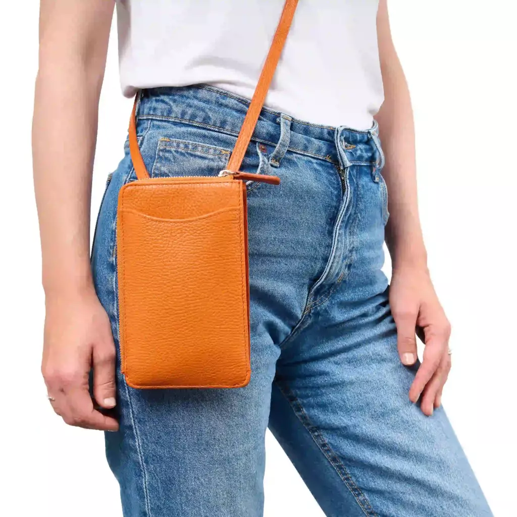 Crossbody Tasche Adri, Leder, Orange