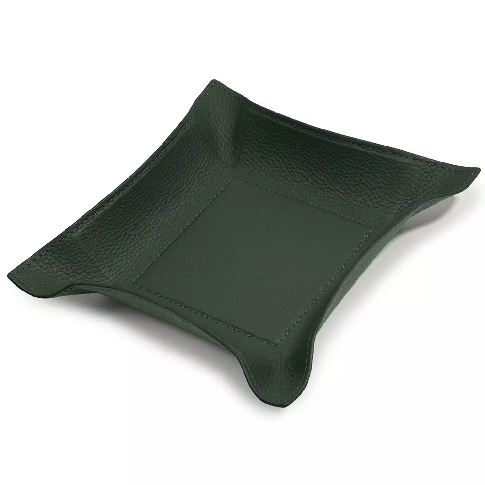 Taschenleerer quadratisch, Leder Hirsch, 20x20 cm, Mocca