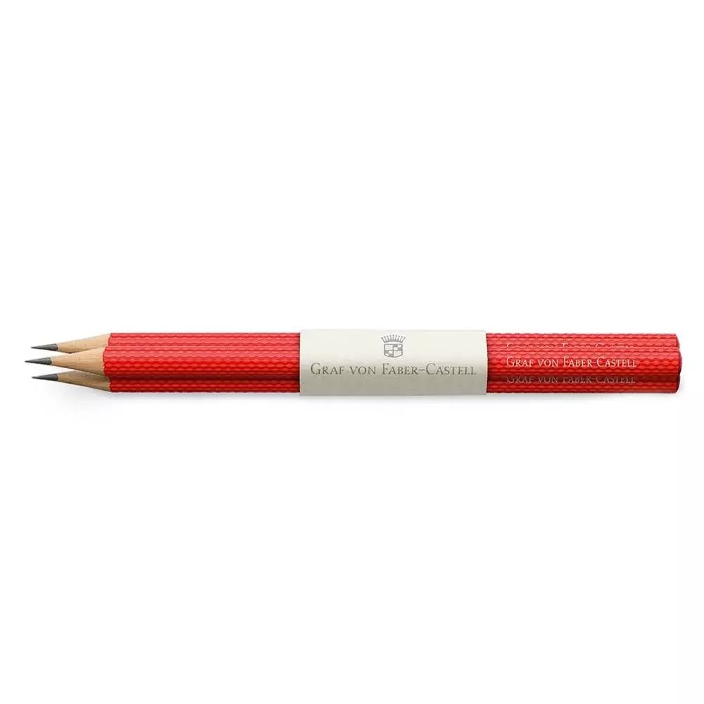 Graf von Faber-Castell Bleistift-Set Guilloche India Red