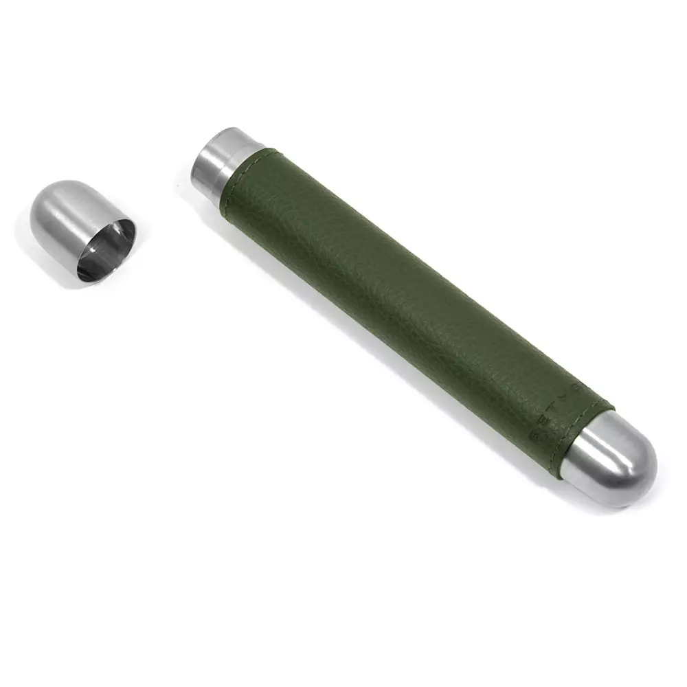 Taschenhumidor, Leder in Hirsch-Optik, Mocca