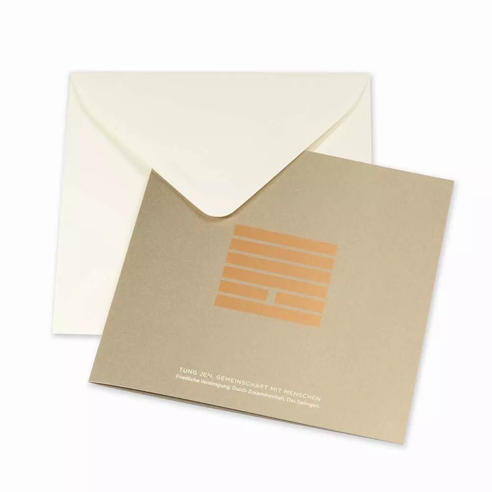 Grußkarte I GING Tung Jen. Gemeinschaft mit Menschen