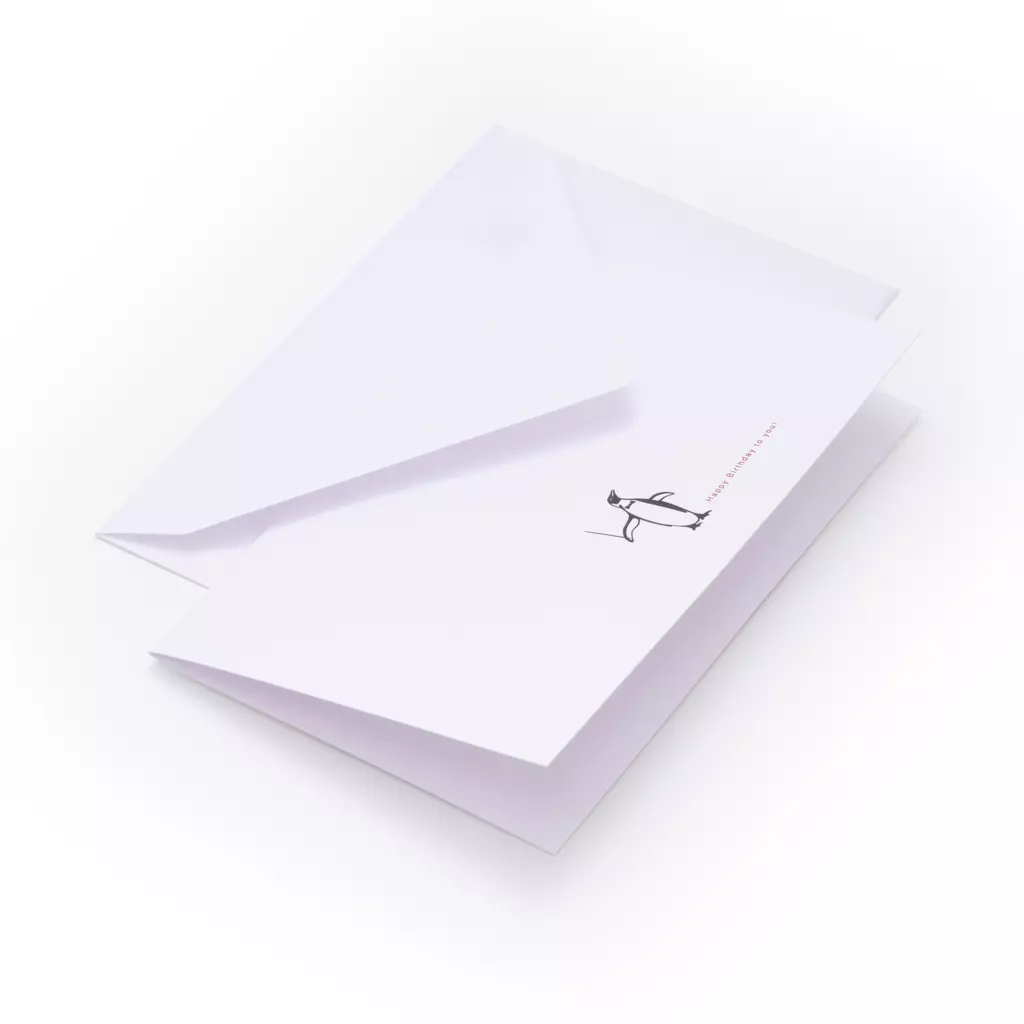 Grußkarte Pinguin Happy Birthday to you!