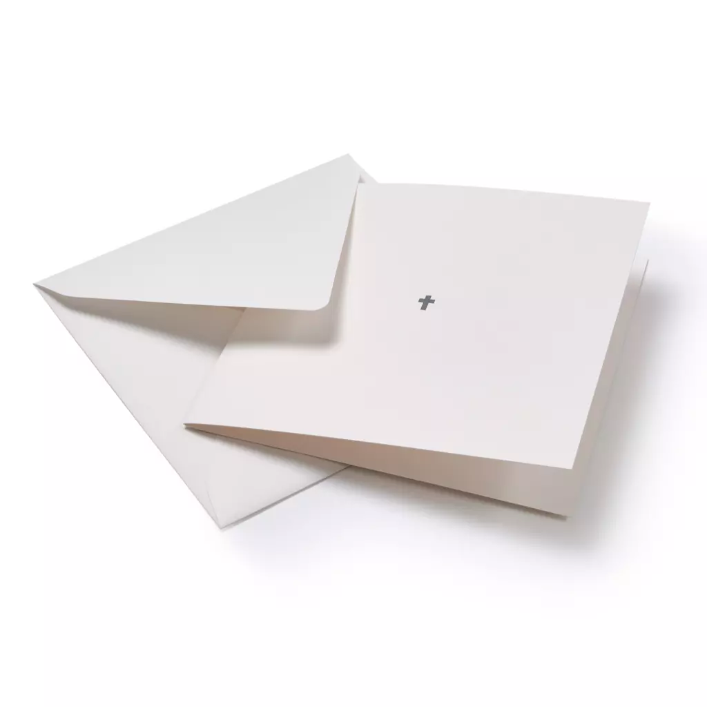 Grußkarte Kondolenzkarte Kreuz Schwarz Helvetica