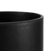 Leder Papierkorb Rund Schwarz - 5