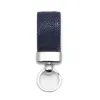 Key Ring, stingray leather, navy blue
