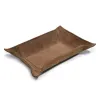 Taschenleerer rechteckig, Leder Suede, 21x15 cm, Nuss - 2