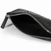 Leder Federmappe Schwarz Pythonoptik - 5